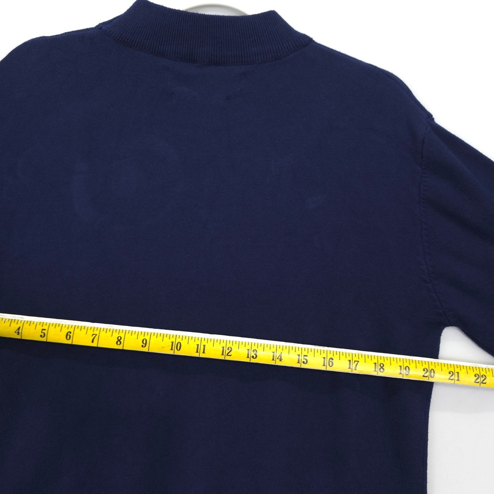 XRAY Jeans Mock Neck Sweater Men L Navy Blue Pullover Slim Fit Soft Knit Comfort - Picture 6 of 10